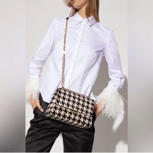 kate spade Houndstooth Crossbody Bag - Black & Cream